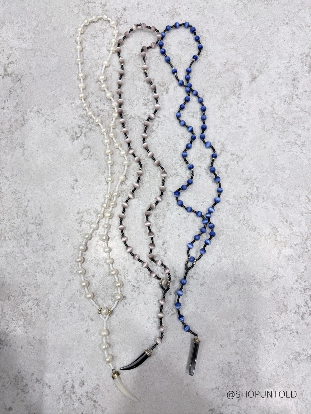 BOHO BEADED NECKLACES — SET OF 3